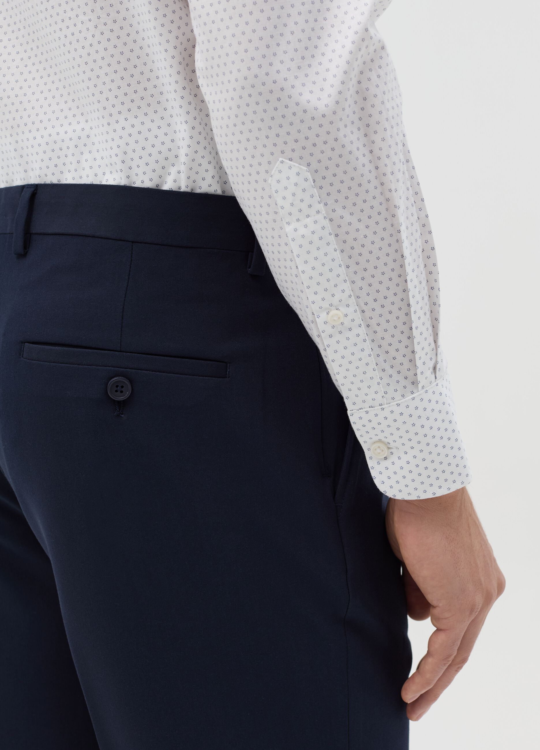 Regular-fit shirt with micro print