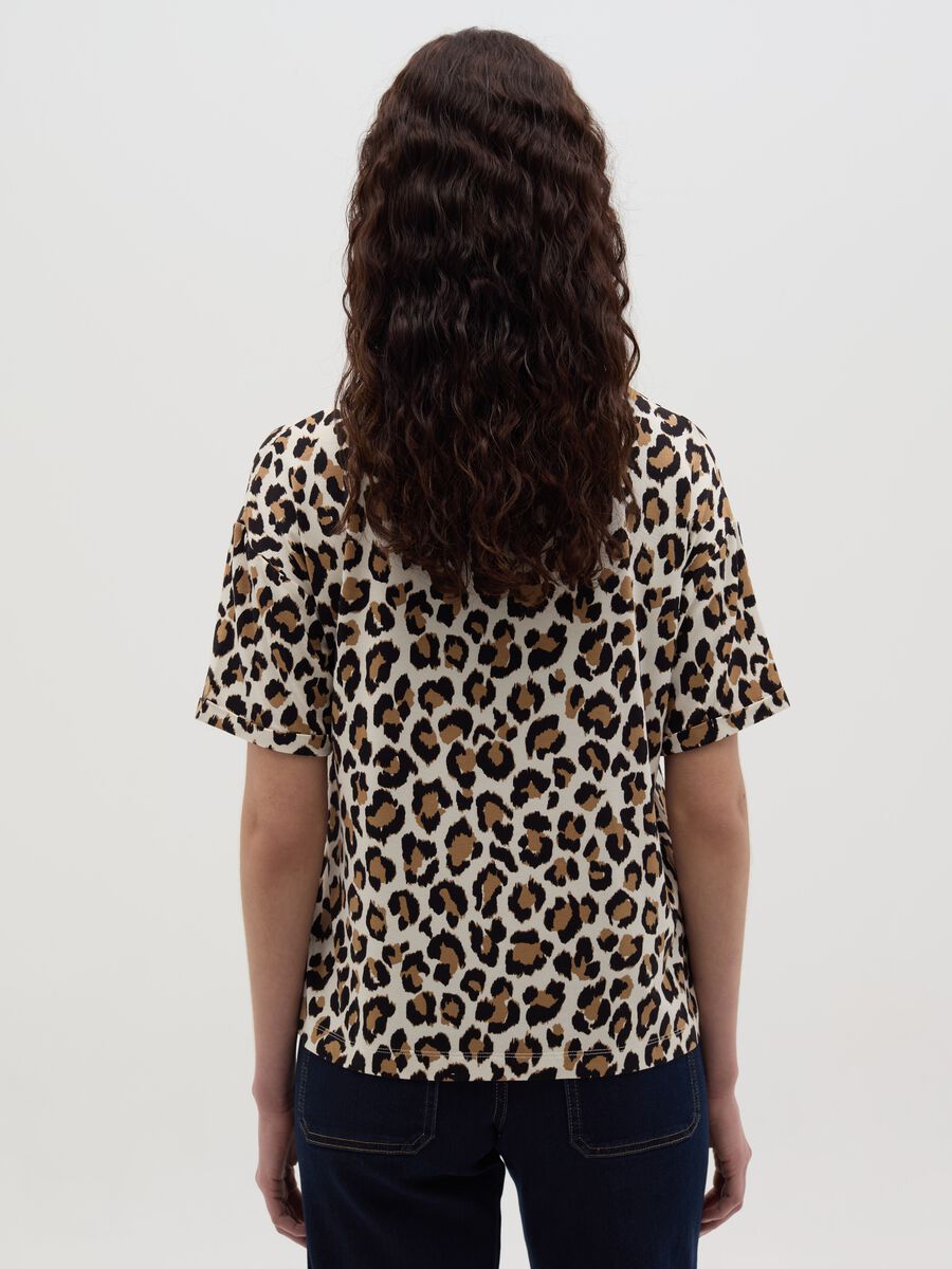 Animal print T-shirt with kimono sleeves_3