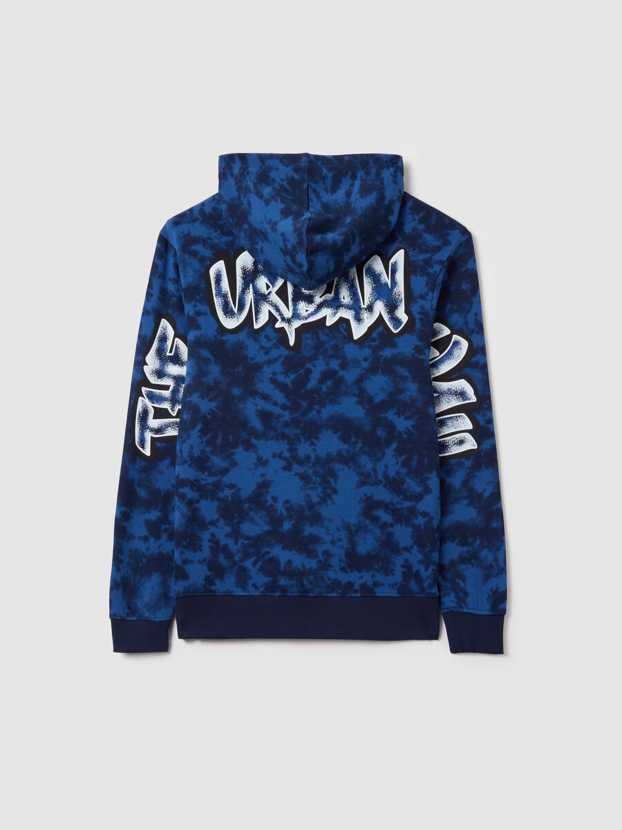 Tie-dye French terry sweatshirt with hood_4