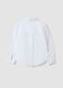 White pure cotton shirt with rhinestones, regular fit, for girls_1