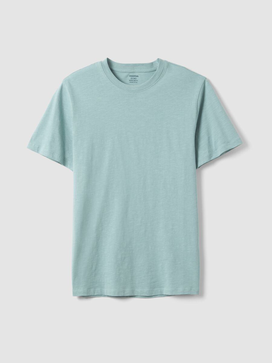 Short sleeve pure cotton azure regular fit T-shirt_4