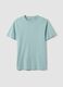 Short sleeve pure cotton azure regular fit T-shirt_4