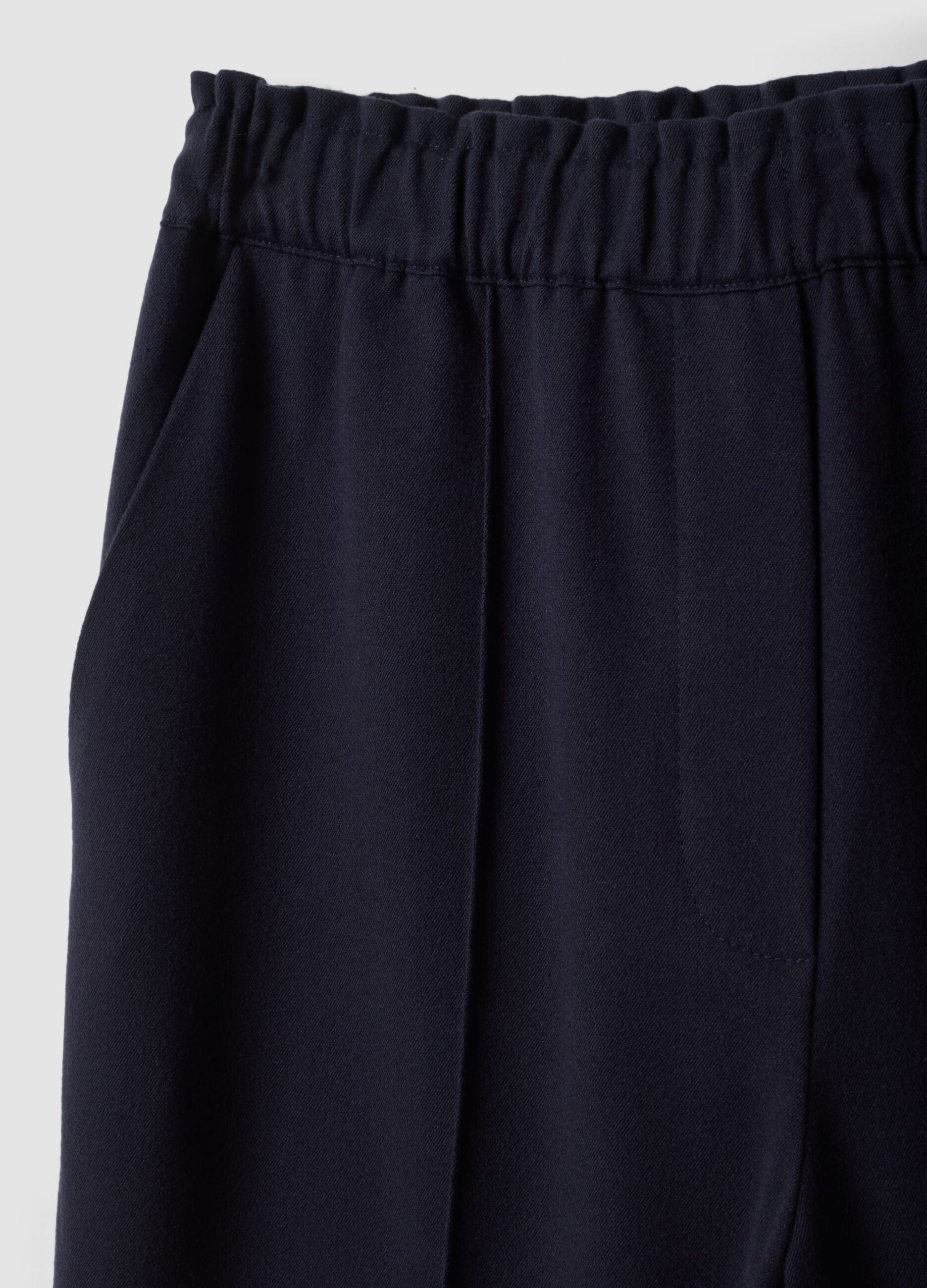 Jogger The Iconic Pants blu wide leg in viscosa elasticizzata