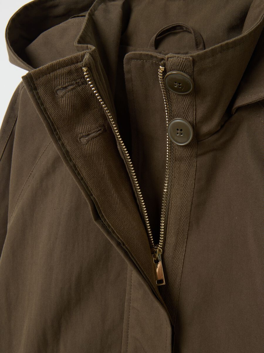 Giacca in misto cotone marrone regular fit_5
