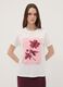 T-shirt bianca in puro cotone con girocollo e stampa floreale regular fit_1