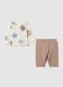 Completo maglia pantalone da neonato in puro cotone multicolor_0