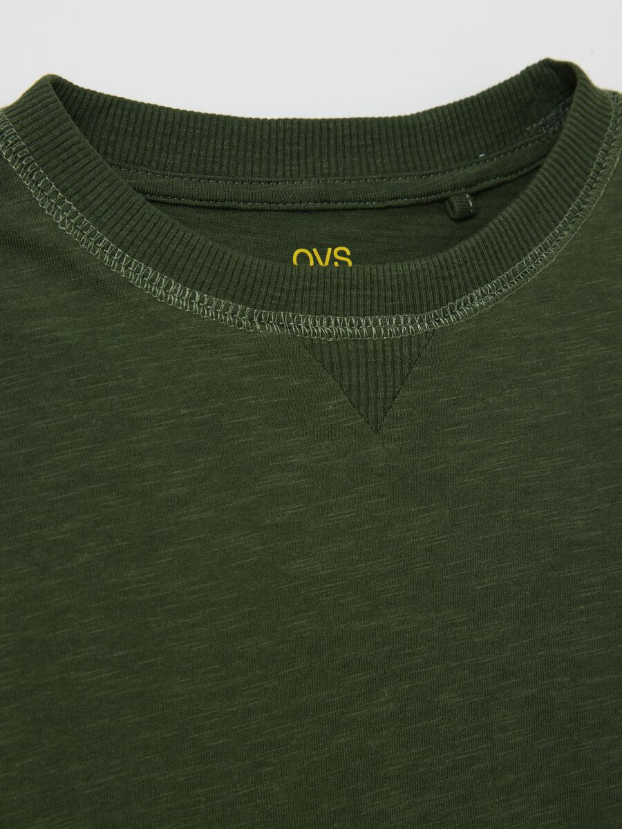 Cotton T-shirt with round neck_3