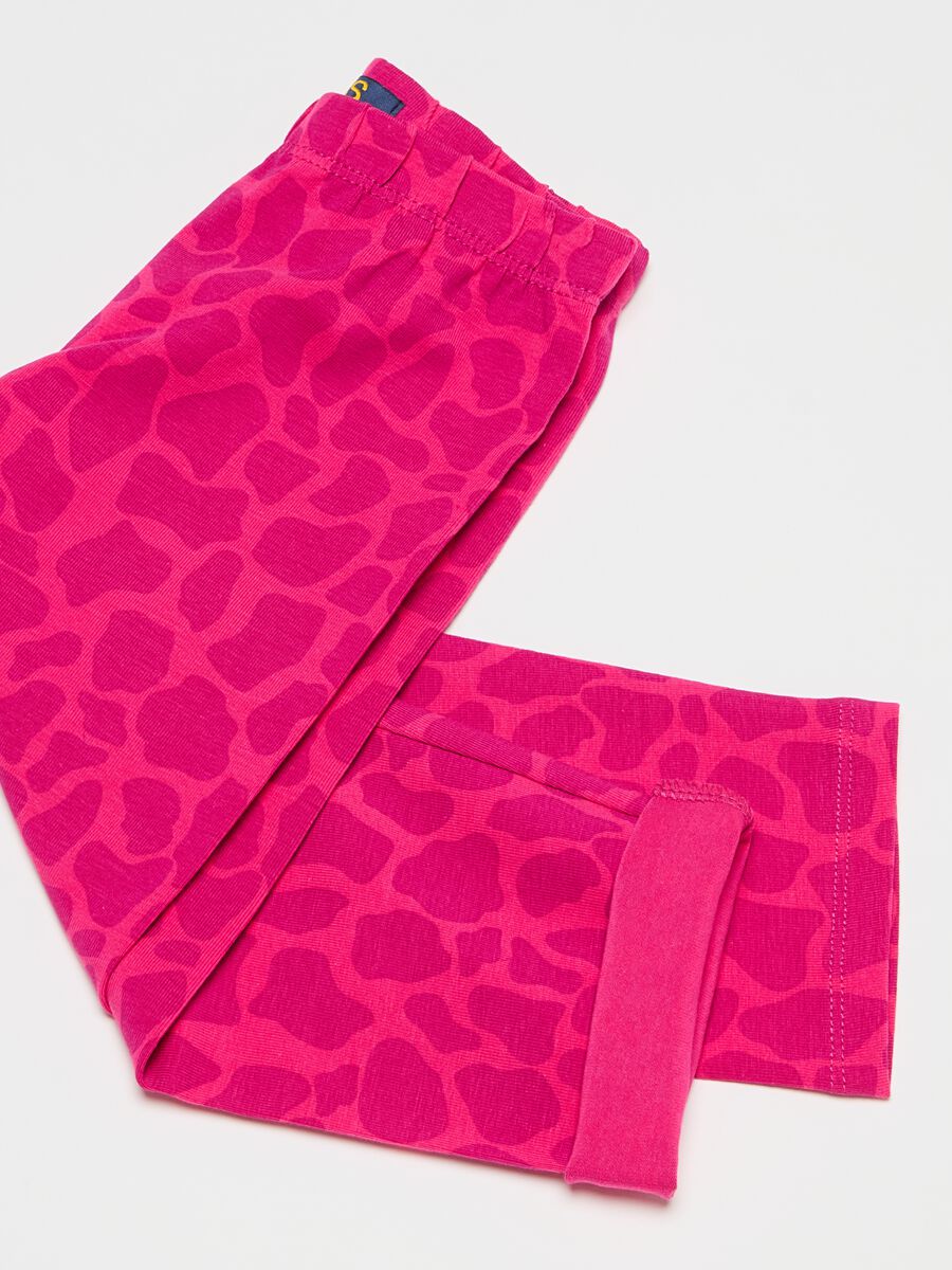 Leggings a tre quarti con stampa maculata_2