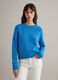 Blue crew neck jumper in pure cotton regular fit_2