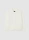 Children's white regular fit knitted jumper_0