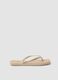 Beige flip-flops with glitter straps_0