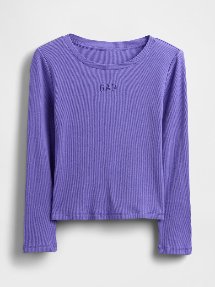 Purple Long-Sleeve Cotton T-Shirt_2