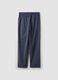 Blue striped organic cotton pyjama trousers_5