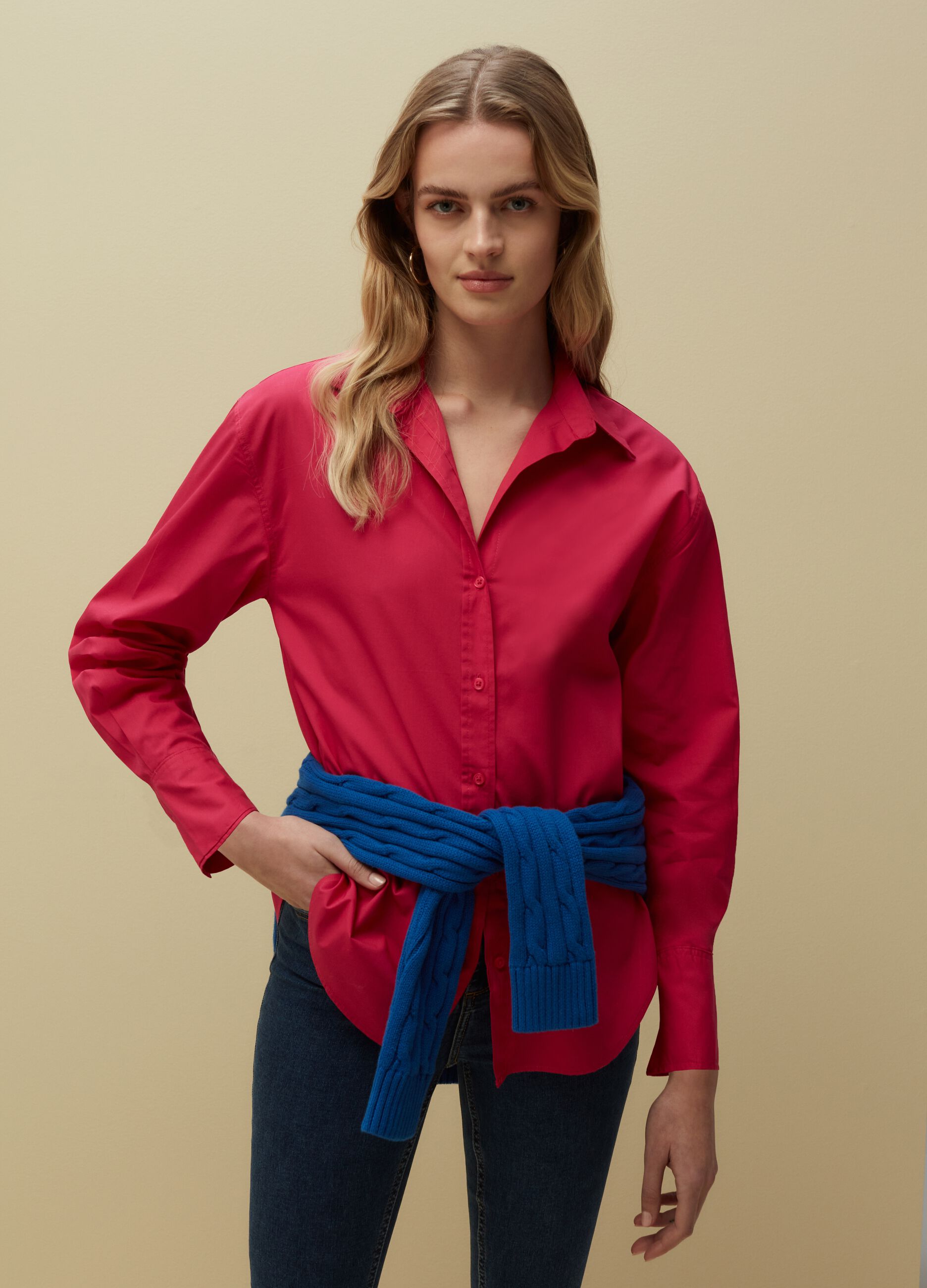 Camicia oversize in cotone_1