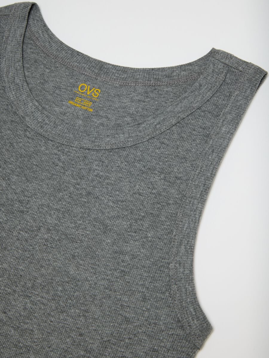 Men's Grey Pure Cotton Vest_5