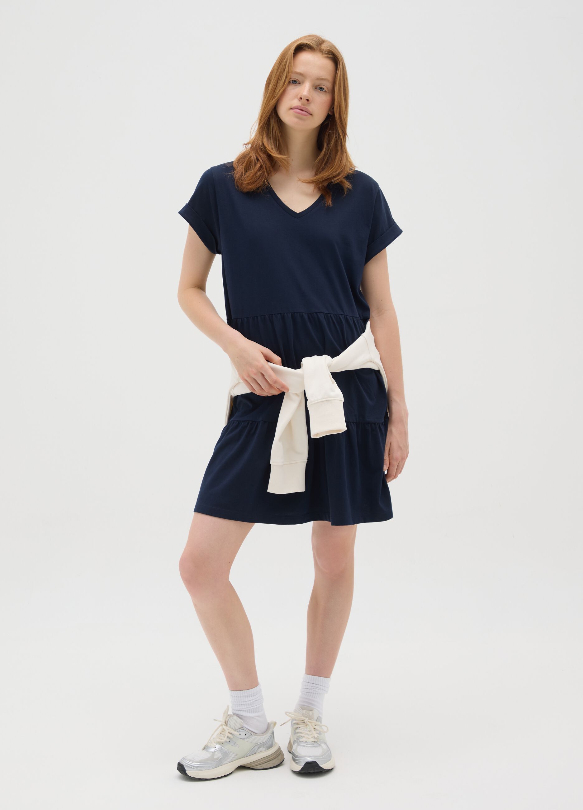 Women's Pure Cotton Blue Dress