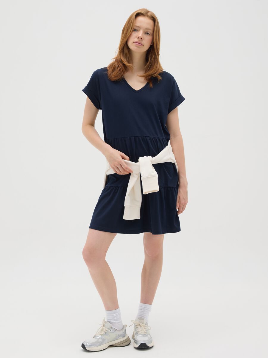 Women's Pure Cotton Blue Dress_0