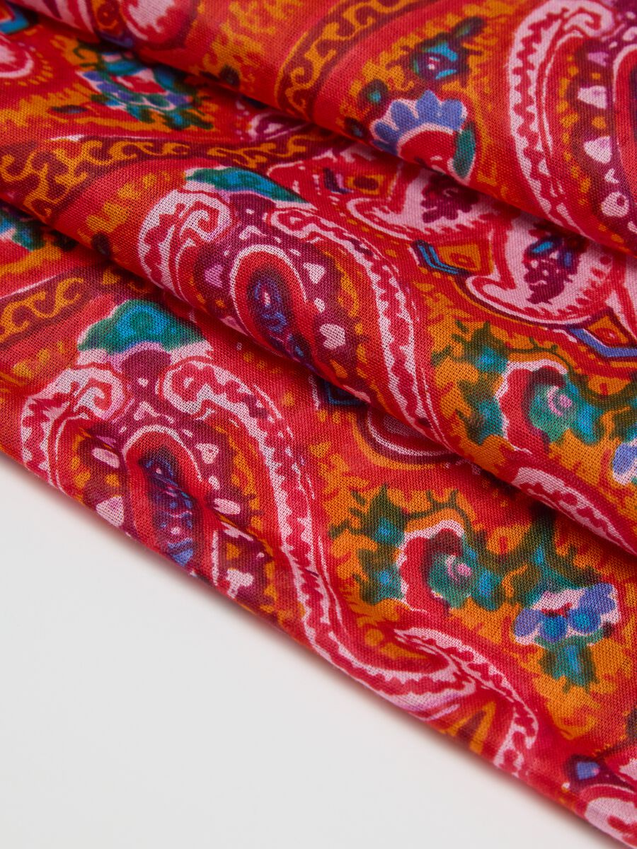 Pink scarf with cashmere motif_1