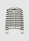 Multicolour Striped Mixed Fabric Cardigan - Regular Fit_4