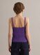 Canotta in puro cotone viola regular fit con lavorazione a maglia_3