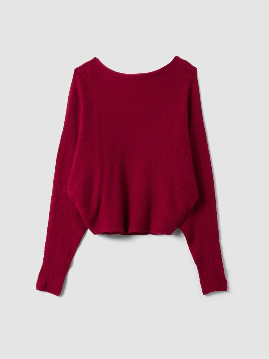 Maglia rossa regular fit con scollo ampio_0