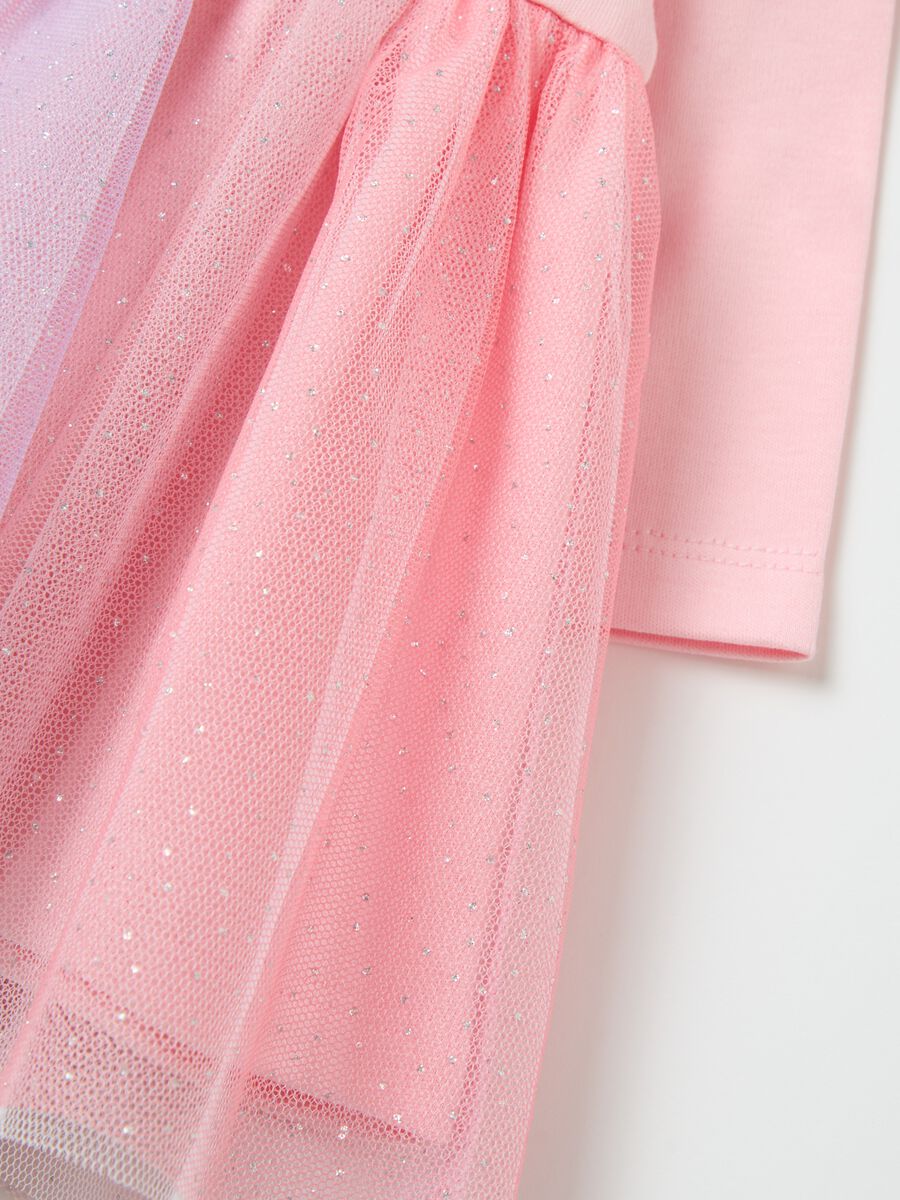 "Colorful Life" dress with tulle skirt_3
