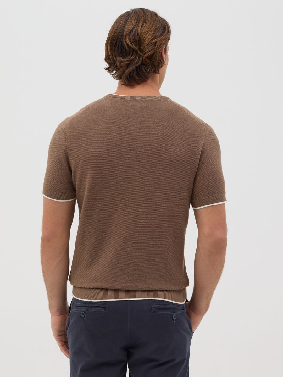 Brown short-sleeve cotton T-shirt_2