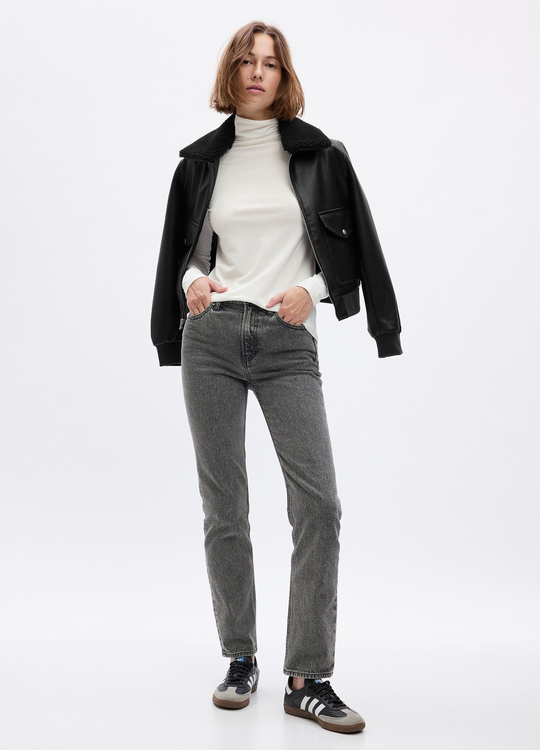 GAP T-shirt a collo alto con maniche lunghe