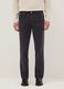 Black Stretch Cotton Slim Fit Trousers_1