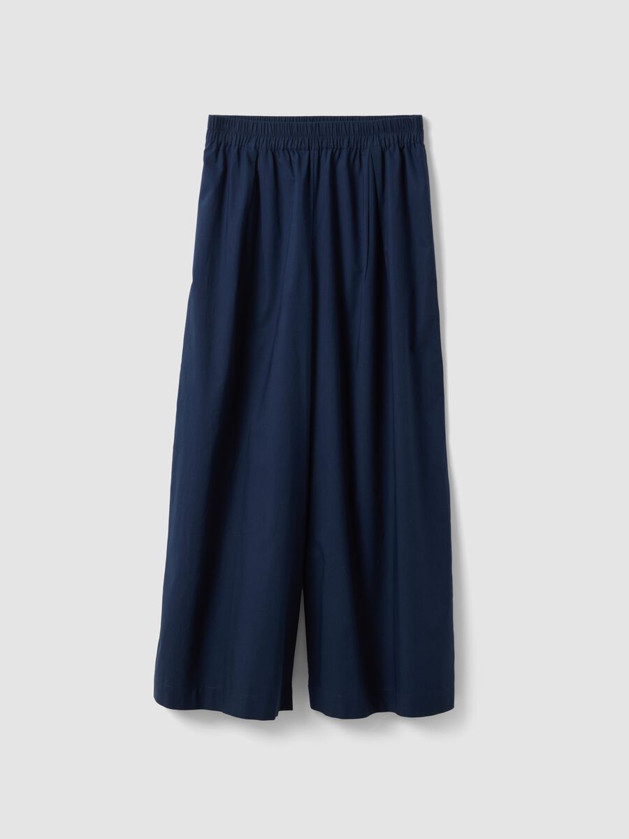 Blue pure cotton palazzo trousers_4