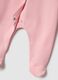 Twin Pack of Pink and White Pure Cotton Baby Sleepsuits_3