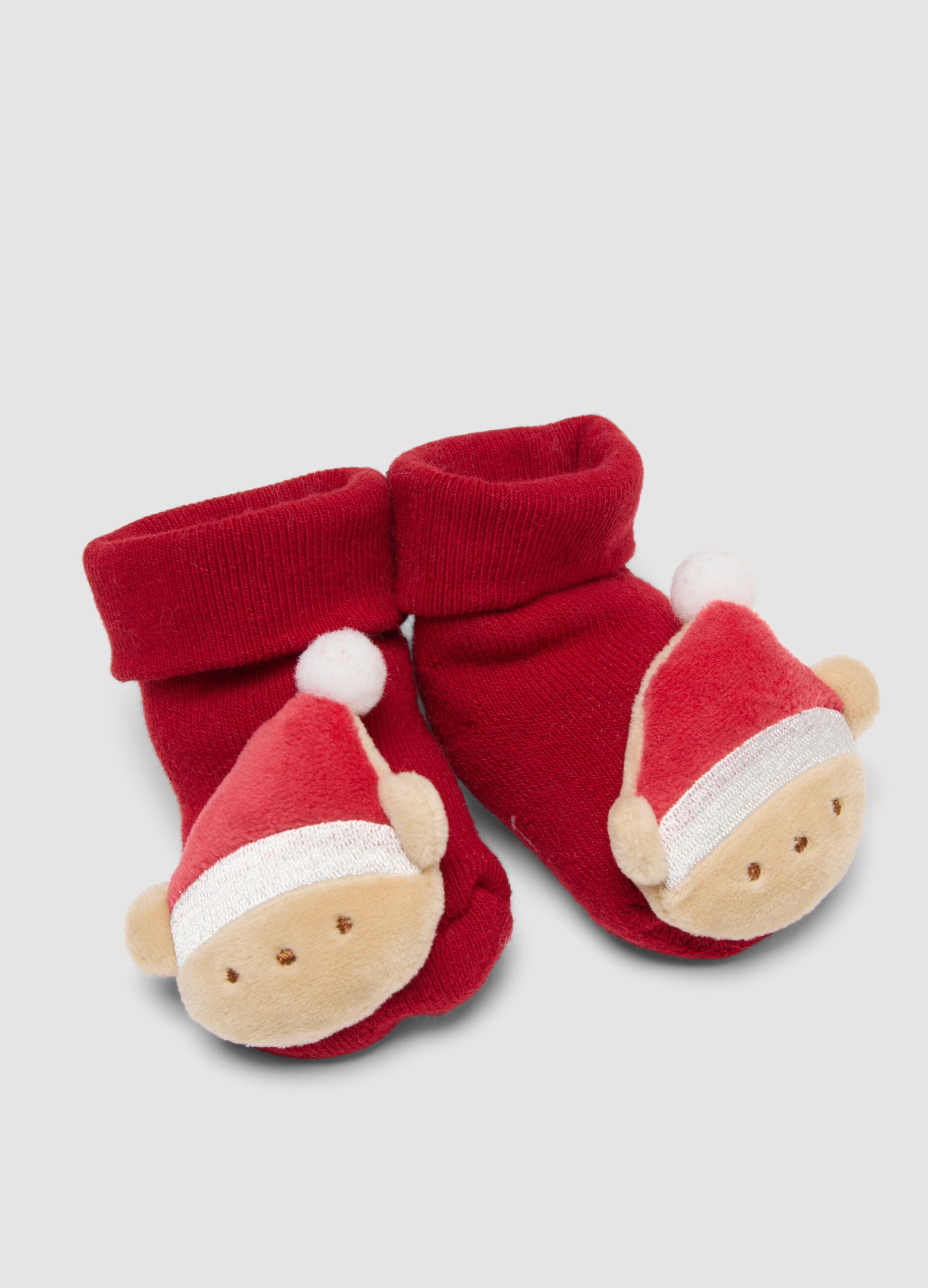 Scarpine rosse in cotone elasticizzato con applicazione