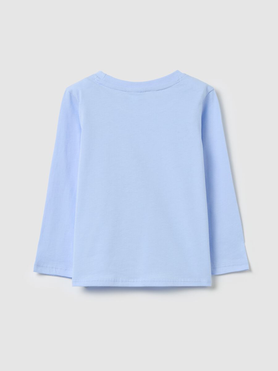 Cotton T-shirt with print and long sleeves_1
