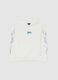 White cotton oversized hoodie for boys with prints_3