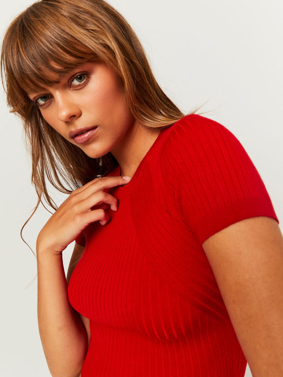 T-shirt cropped a coste piatte_1