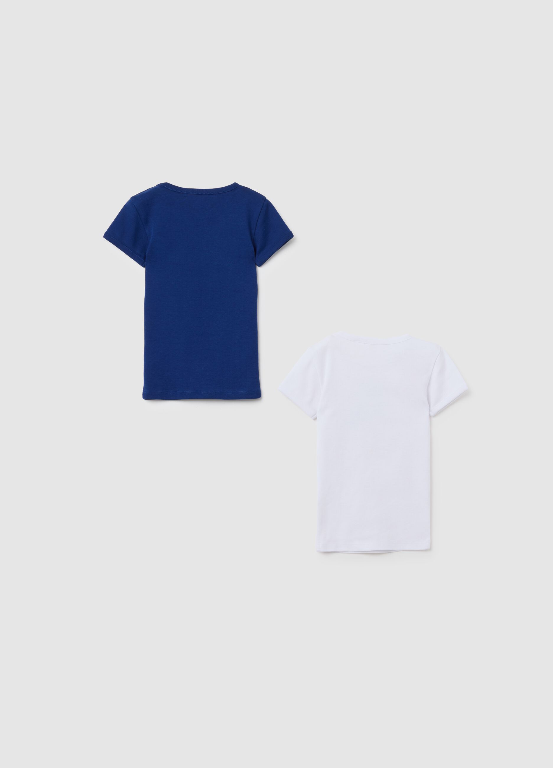 Children's regular fit multicolour pure cotton t-shirt twin pack