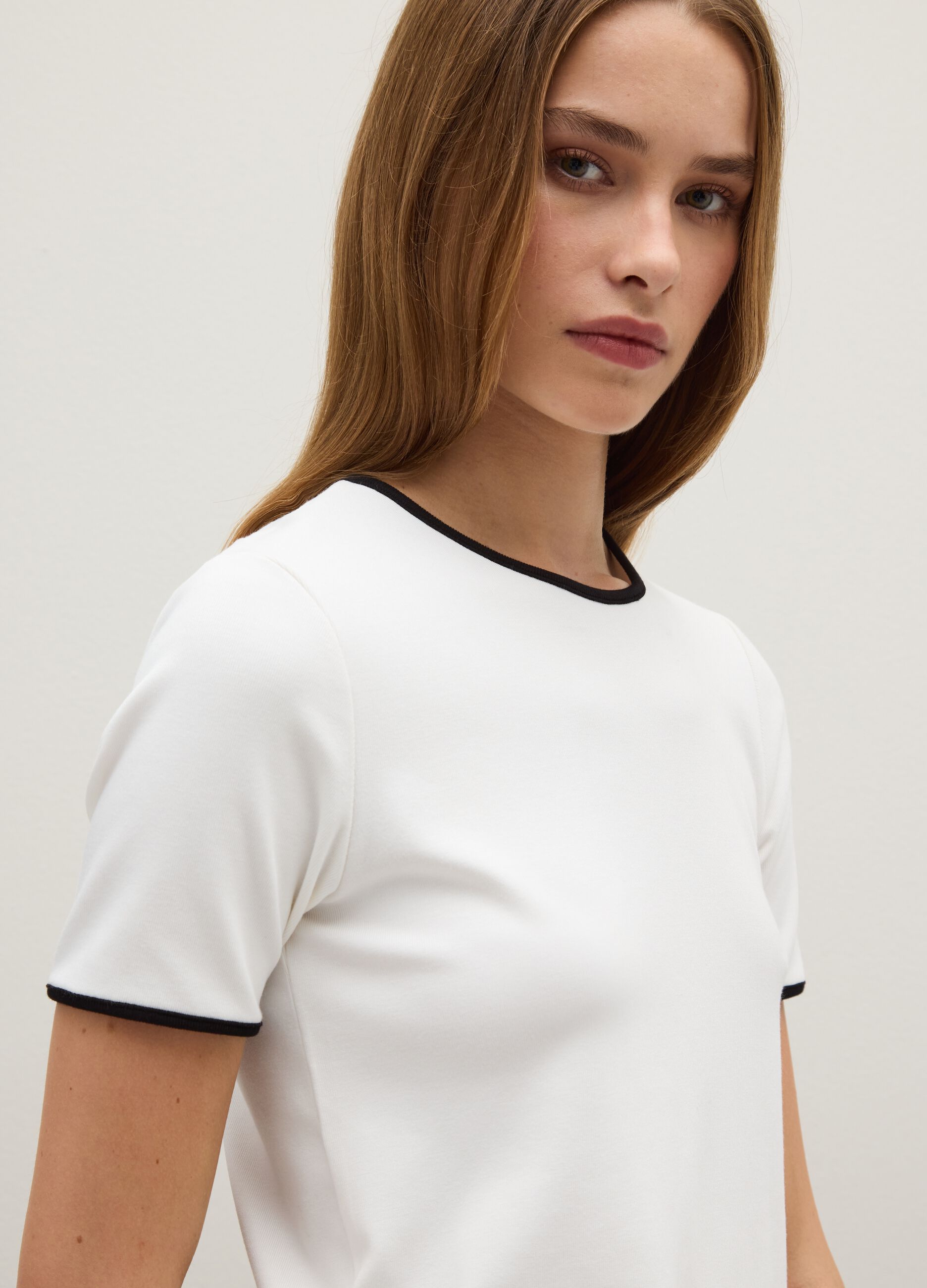 White regular fit T-shirt