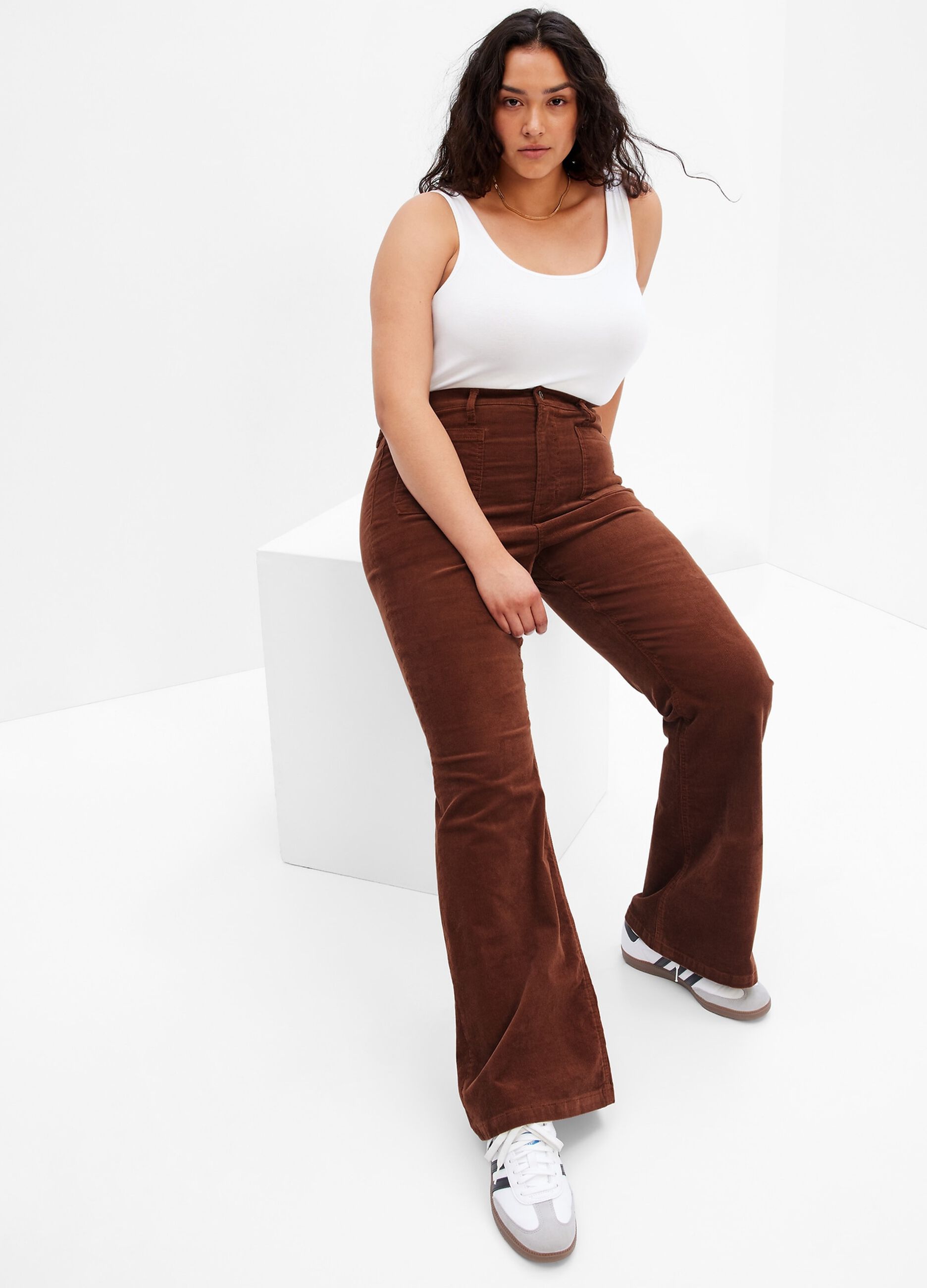 Jeans flare fit in corduroy
