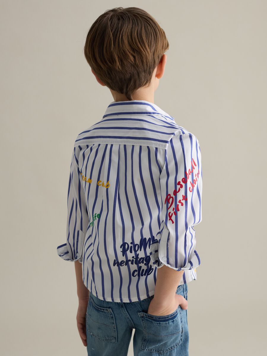 Striped shirt with lettering print_2