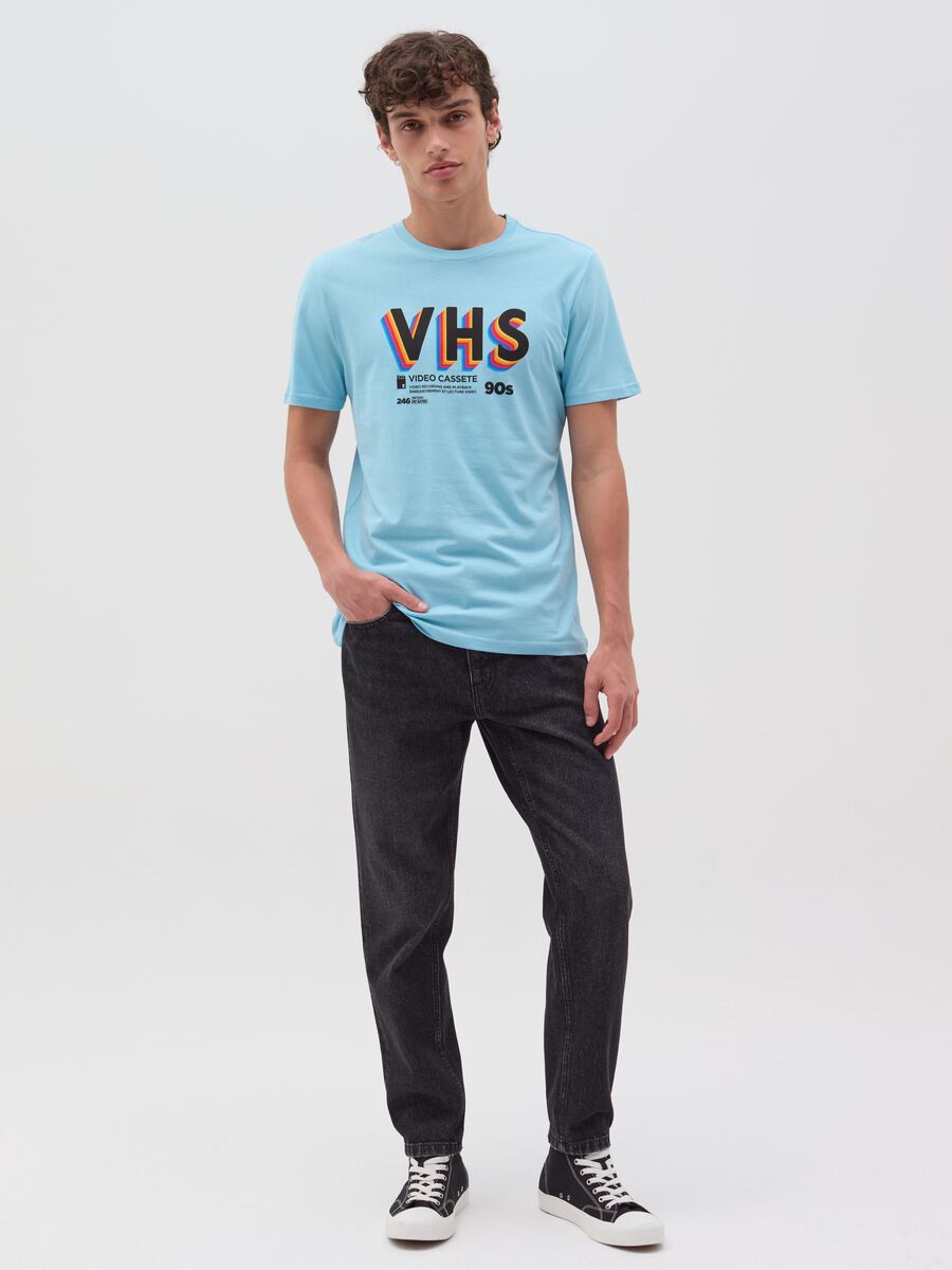 T-shirt with vintage video cassette print_1