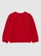 Regular fit red jumper for girls with teddy bear embroidery_1
