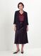 Black satin midi skirt in stretch fabric_0