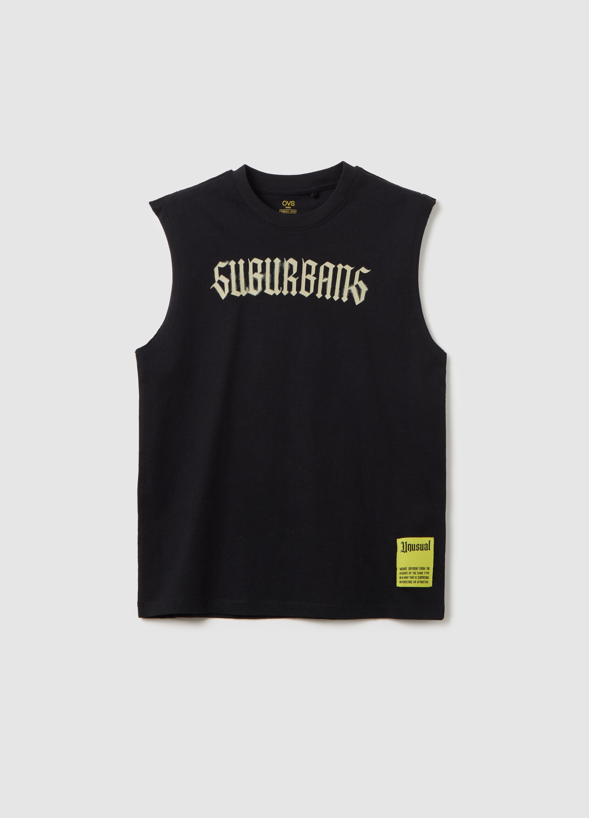 OVS Kids Black Cotton Vest