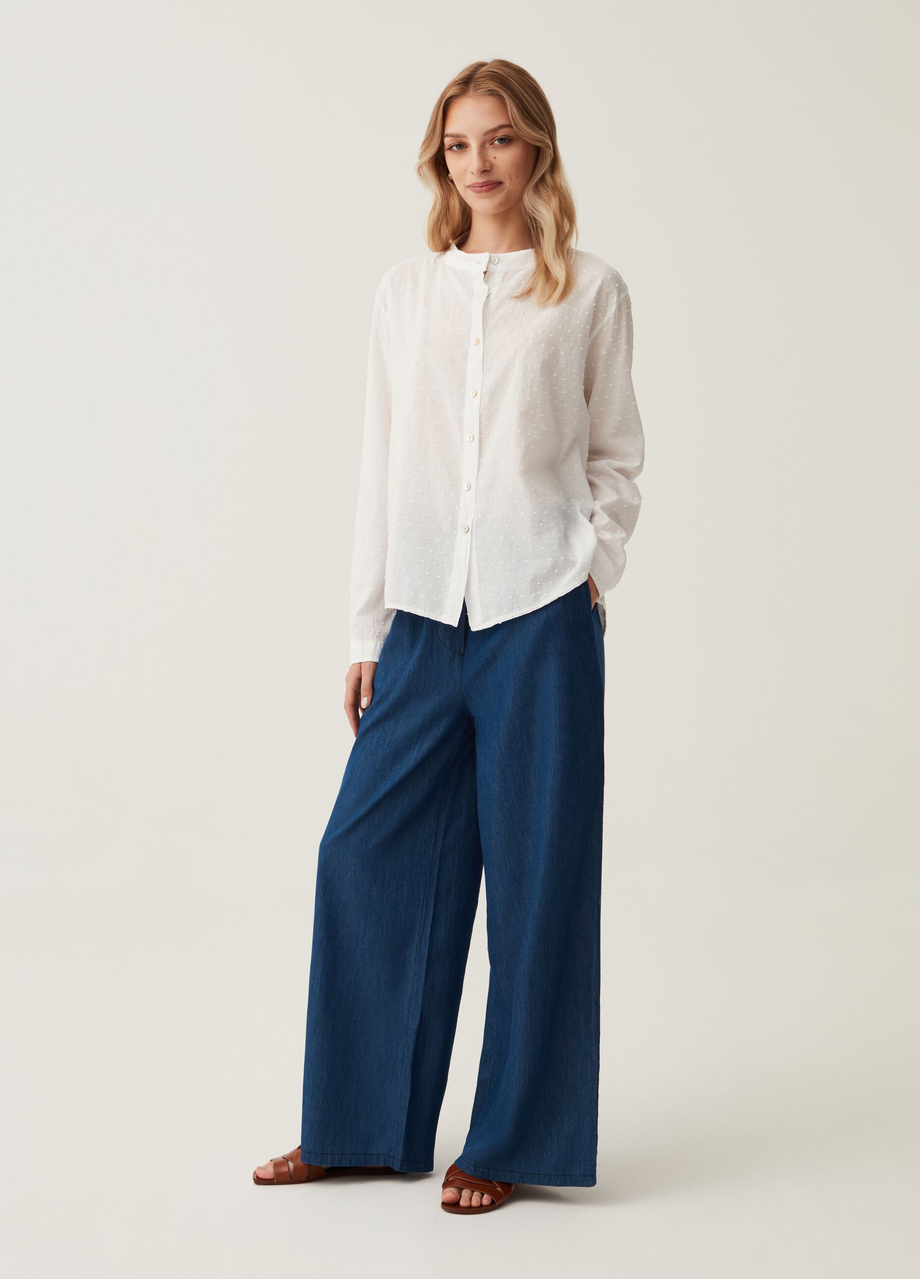 Camicia in cotone dobby Hybrid_1