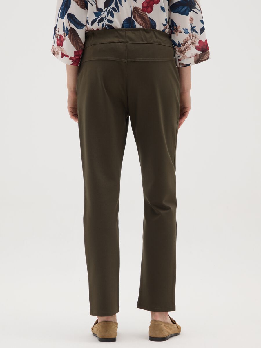 Dark Green Stretch Trousers_2