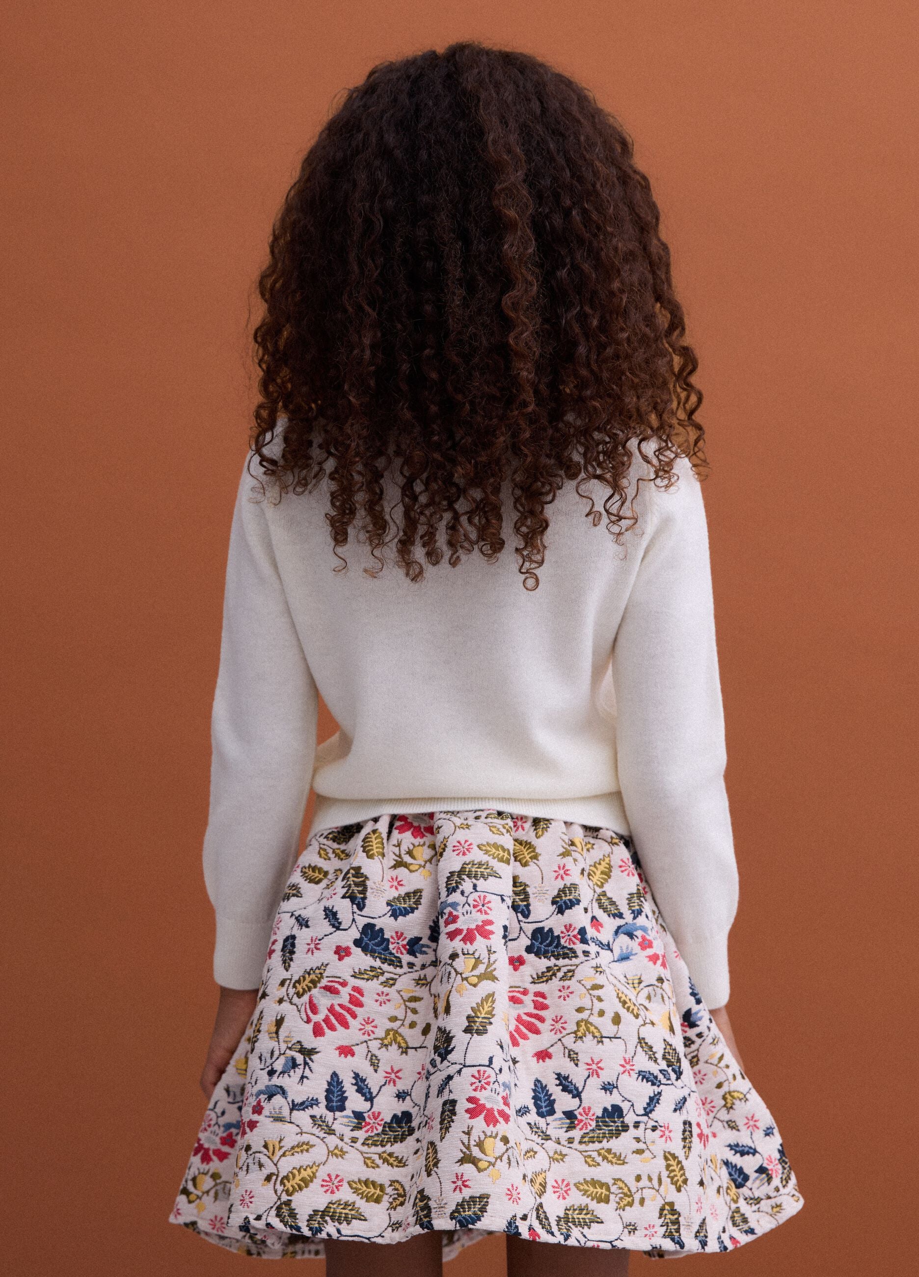 White pure wool regular-fit long-sleeve jumper