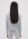 T-shirt crop grigia in puro cotone organico con collo a costine per ragazza_2