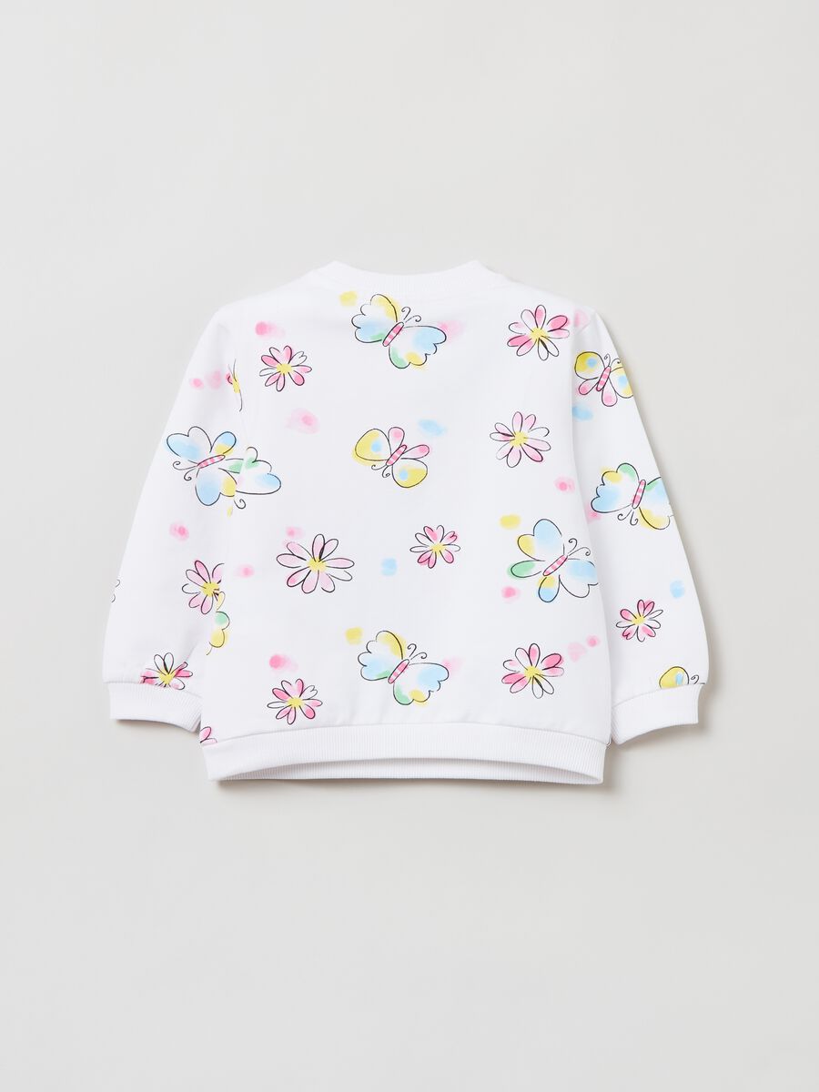 French terry sweatshirt with butterfly print_2