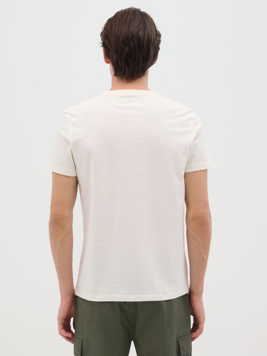 Men's white cotton fitted T-shirt_3