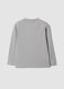 Grey oversized T-shirt in pure organic cotton with racing print for boys_1
